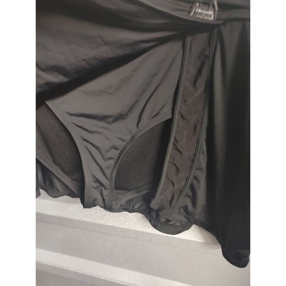 Liz Claiborne Swim Skirt XXL 2X NWOT Black Mesh Panel - Picture 3 of 5